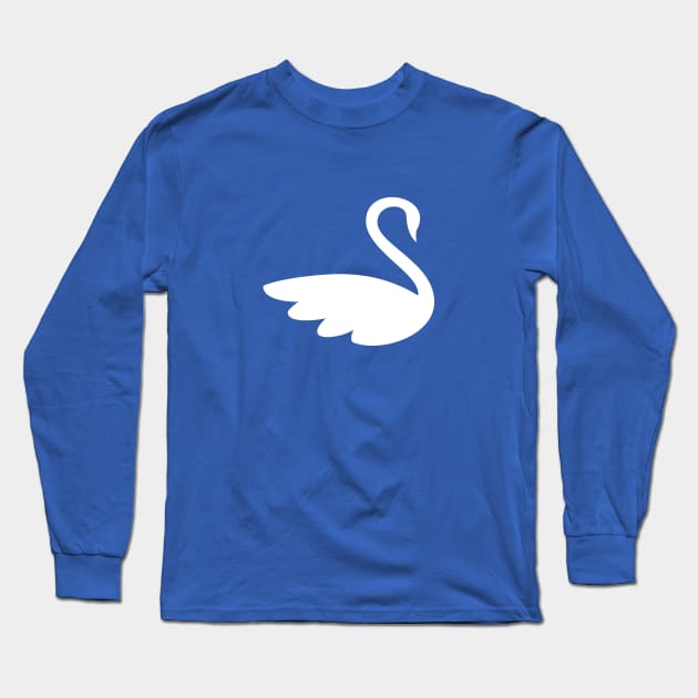 White Swan Long Sleeve T-Shirt by Spaksu